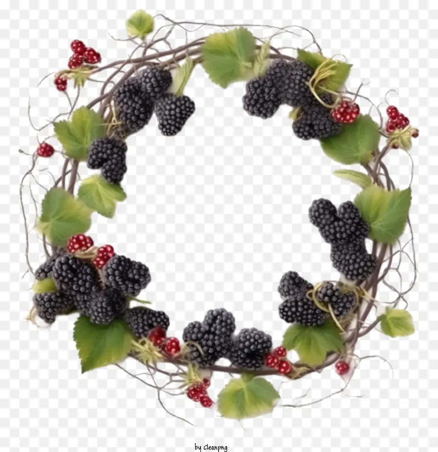 Bingkai Blackberry，Karangan Bunga Berry PNG