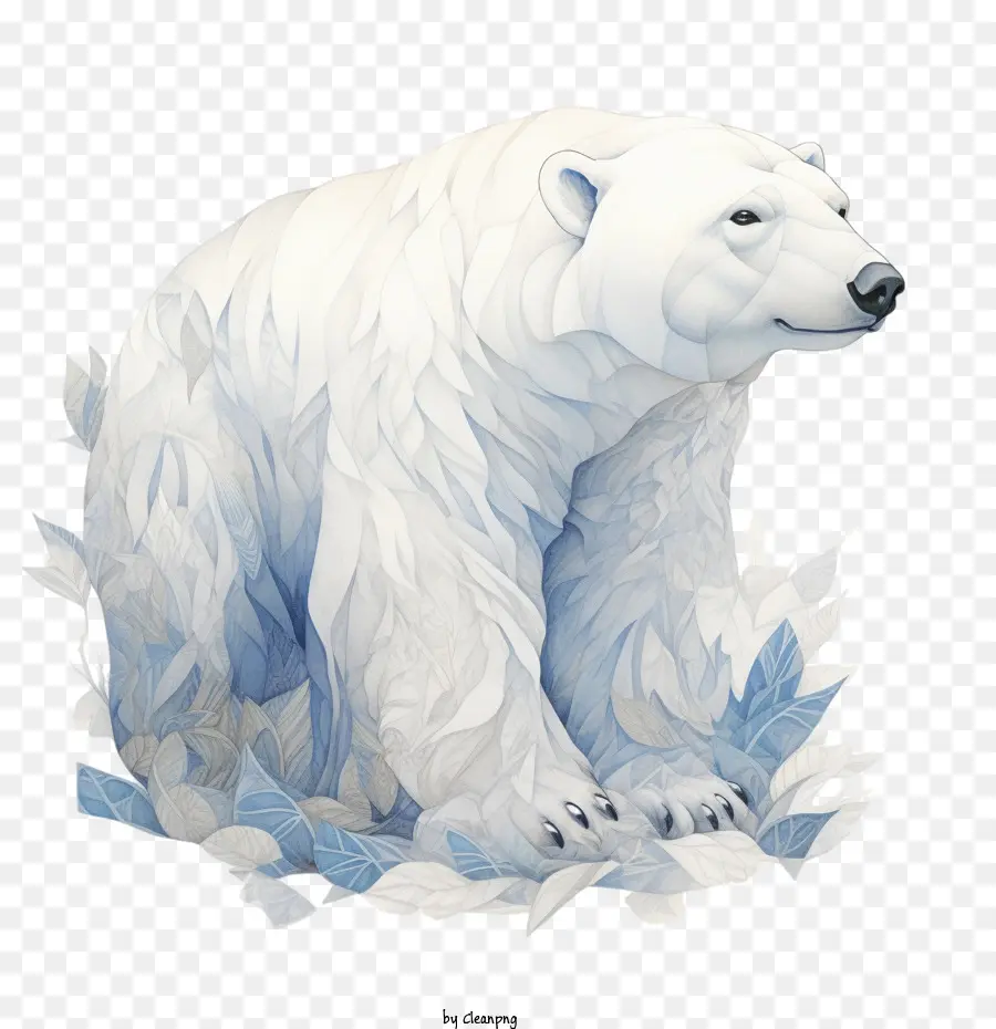 Beruang Kutub，Salju PNG