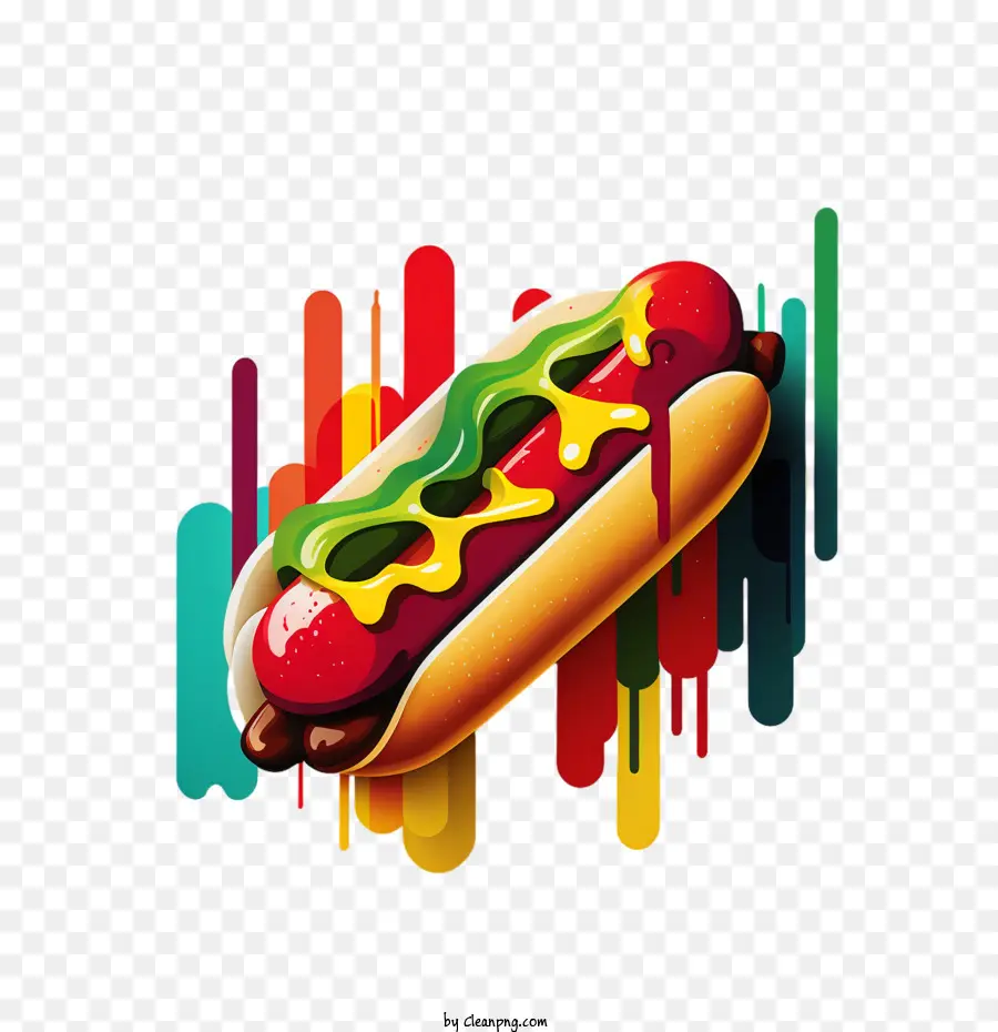 Hot Dog，Warna Warni PNG
