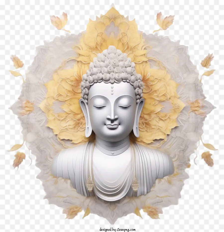 Buddha，Putih PNG