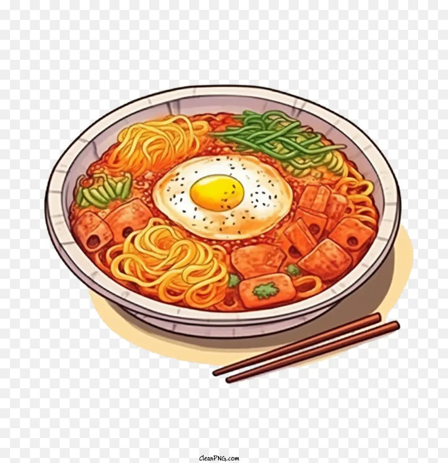 Mencoret Coret Makanan Korea，Makanan Korea PNG