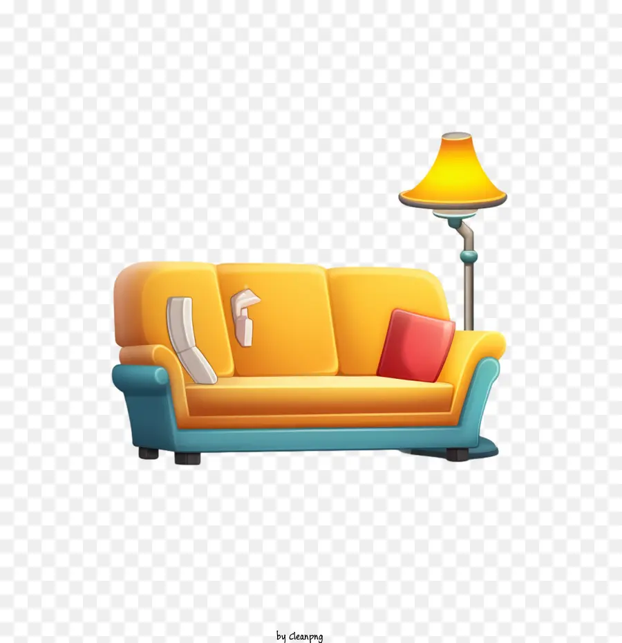 Sofa Dan Lampu，Sofa PNG