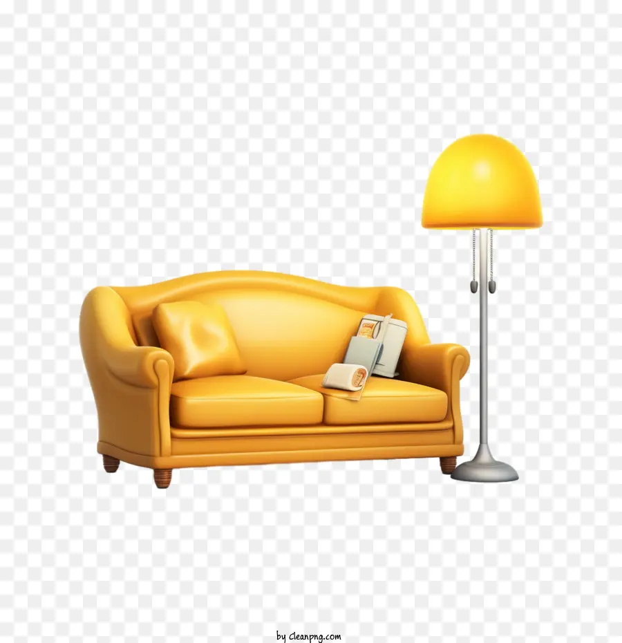 Sofa Dan Lampu，Sofa PNG