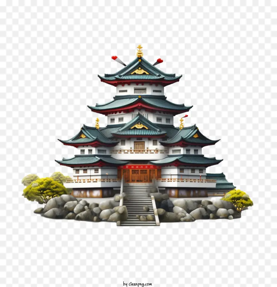 Kastil Jepang，Arsitektur Cina PNG