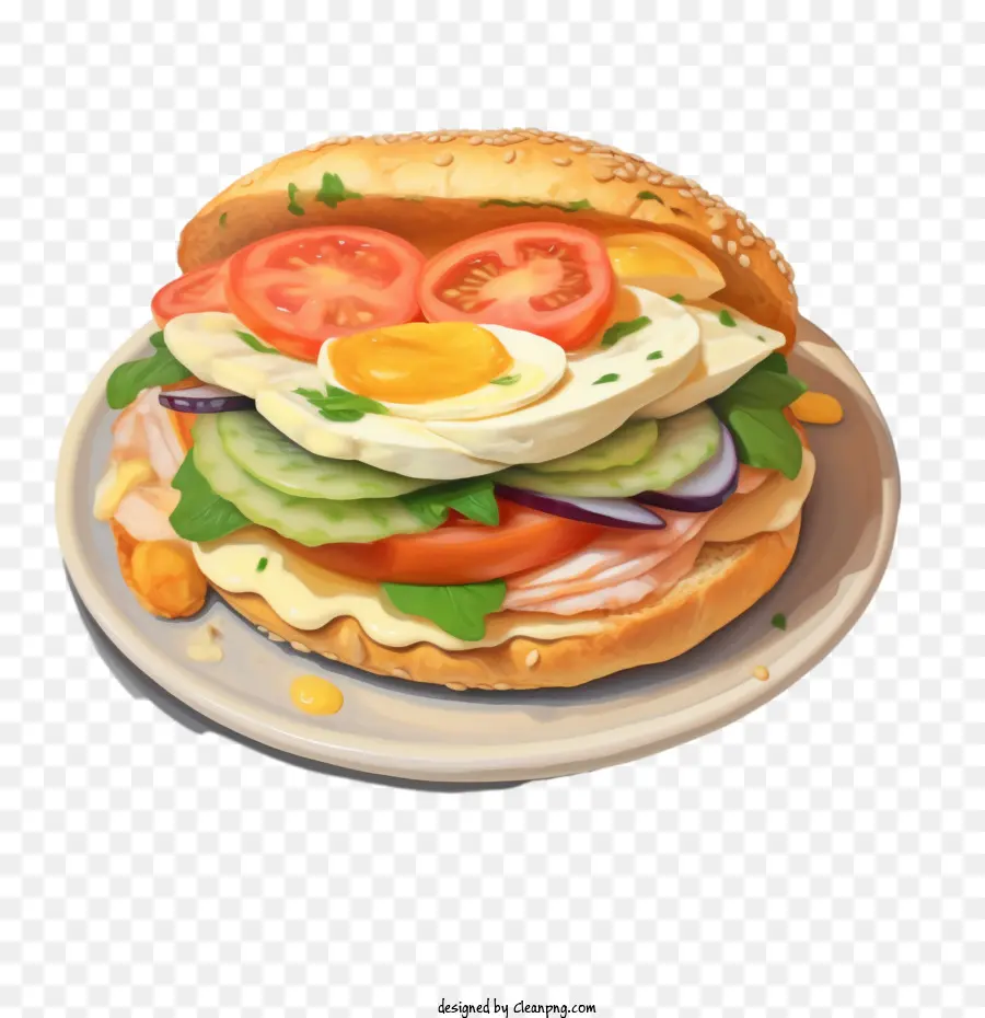 Roti Bagel，Sandwich PNG