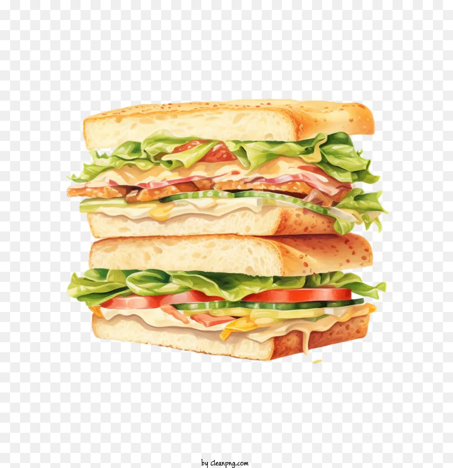 Sandwich，Selada PNG