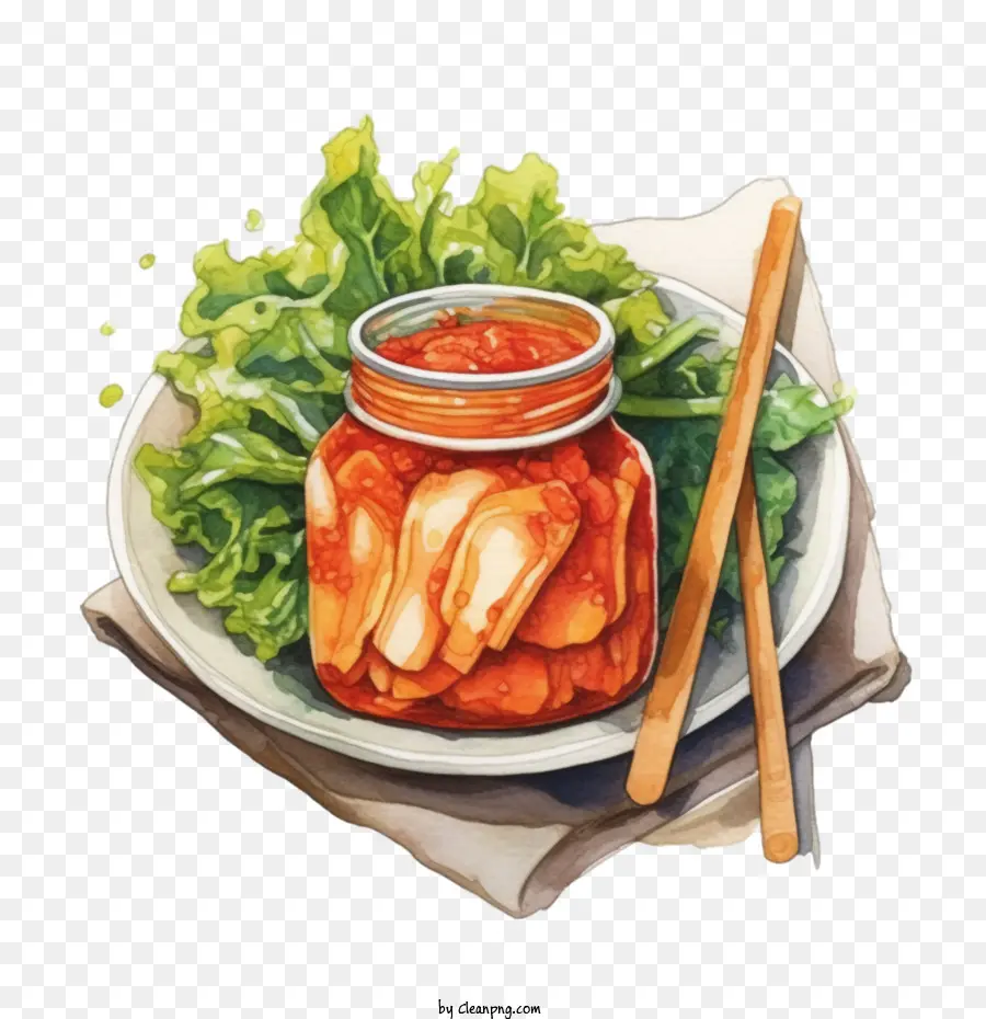 Makanan Korea，Toples Kimchi PNG