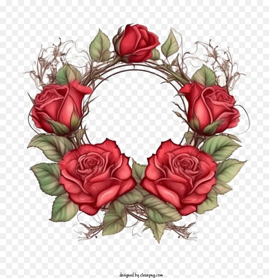 Karangan Bunga Mawar，Mawar Merah PNG