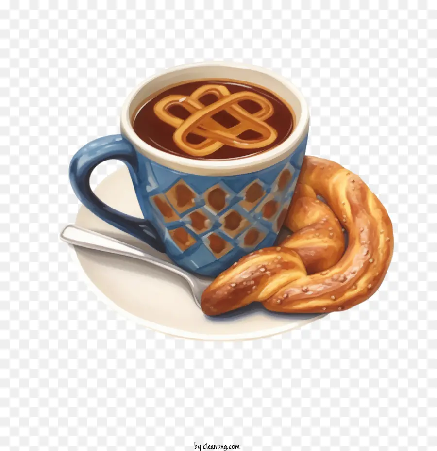 Pretzel，Kopi Dan Pretzel PNG