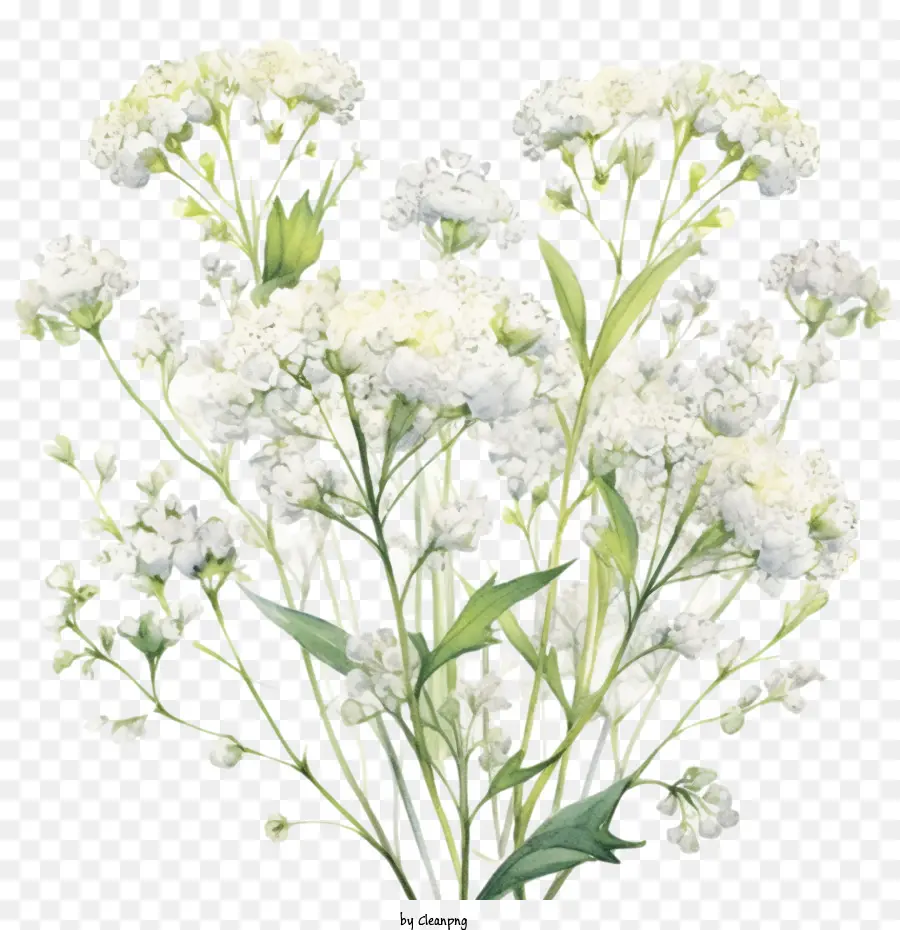 Napas Bayi Bunga，Bunga Putih PNG