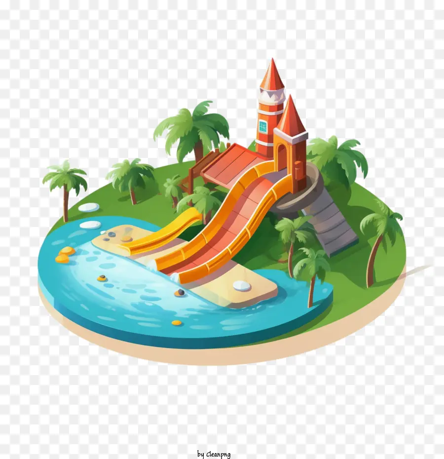 Taman Air，Air Slide PNG