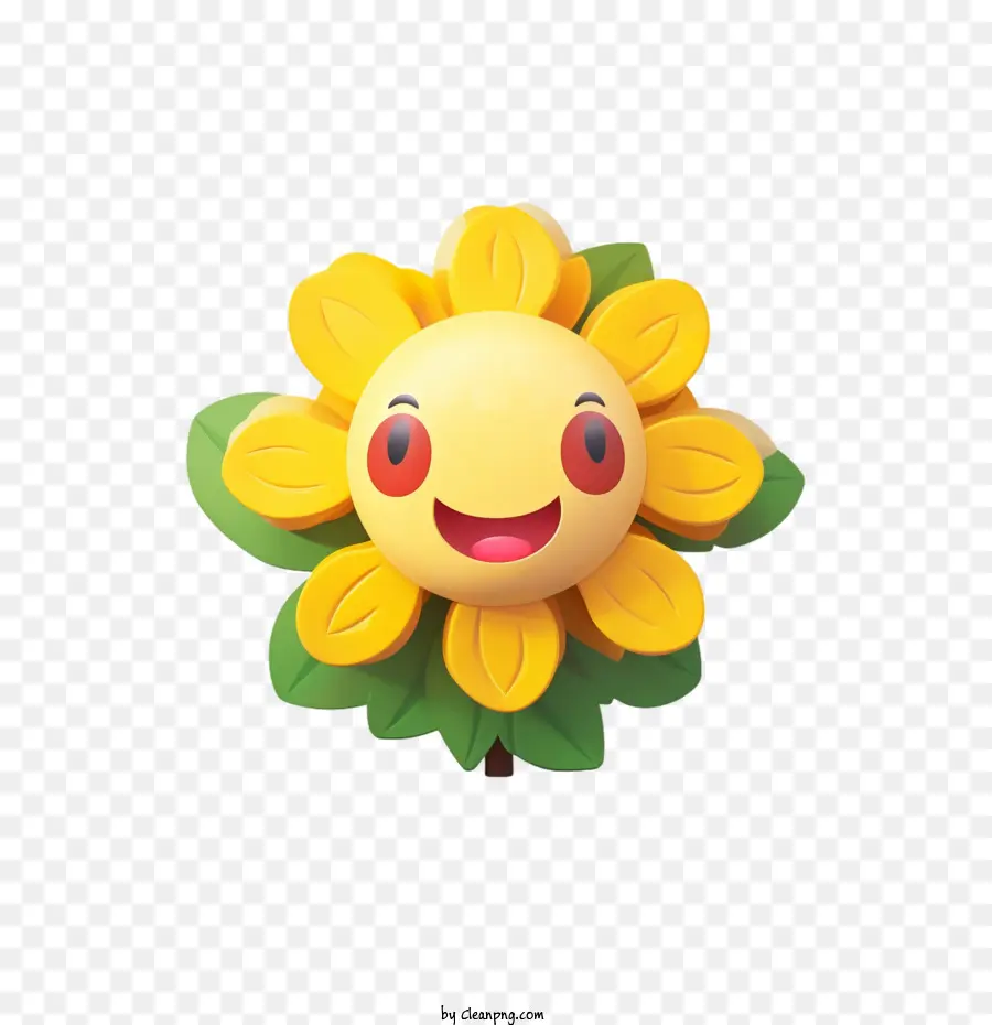 Emoji Bunga，Bunga Matahari Tersenyum PNG