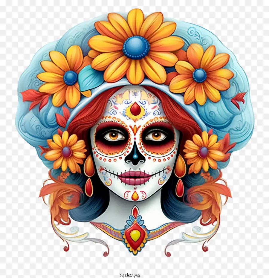 Tengkorak Gula，Catrina PNG