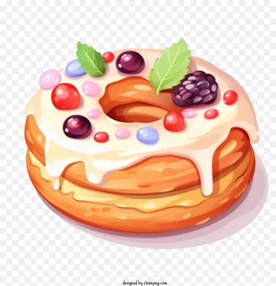 Donat，Donat Yang Dihiasi PNG