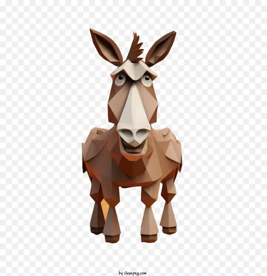 Keledai，Paper Art Donkey PNG
