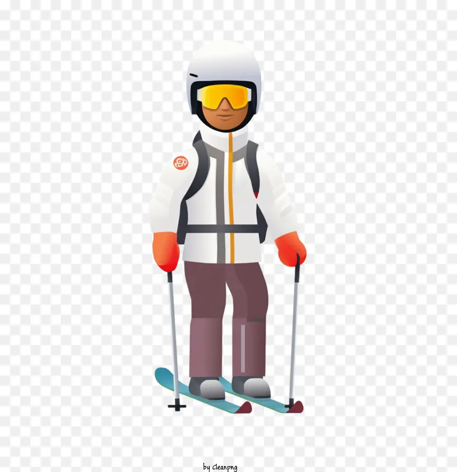 Emoji Skier，Pemain Ski PNG