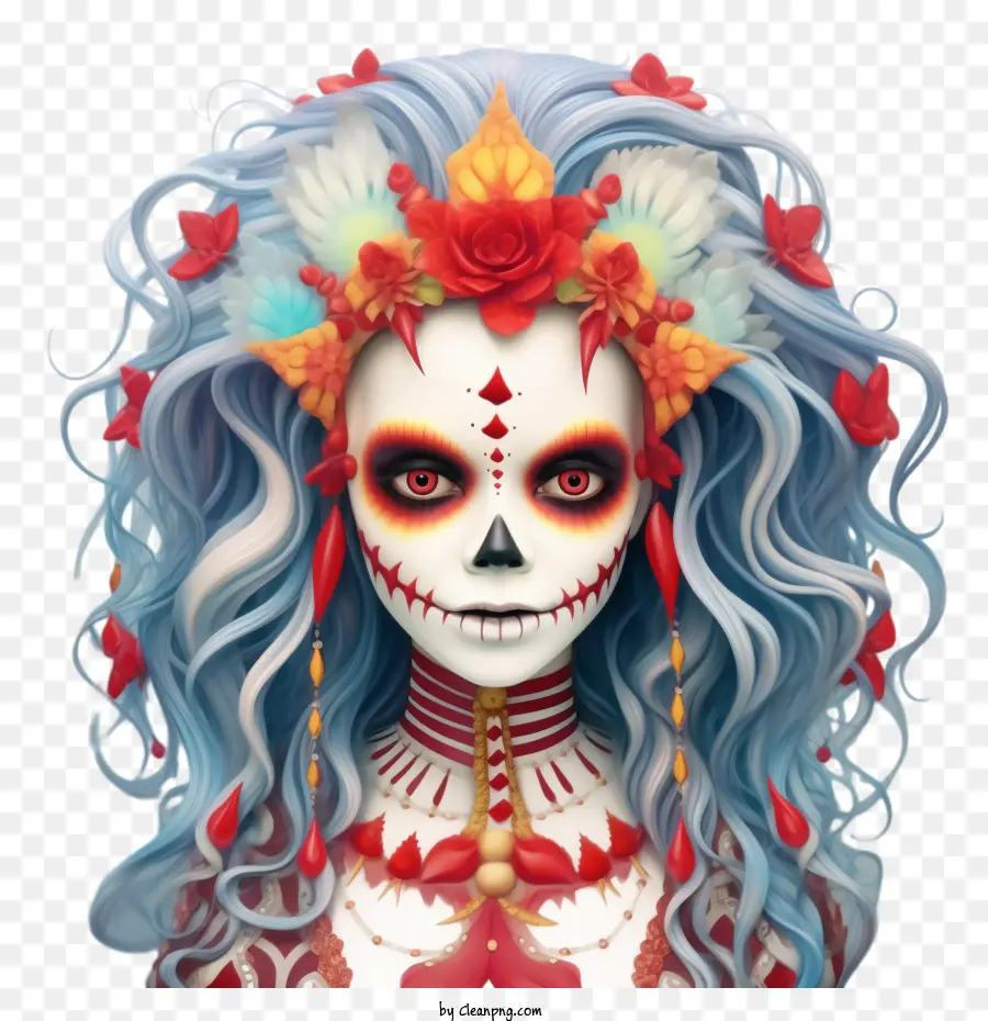 Skelita Calaveras，Tengkorak Gula PNG