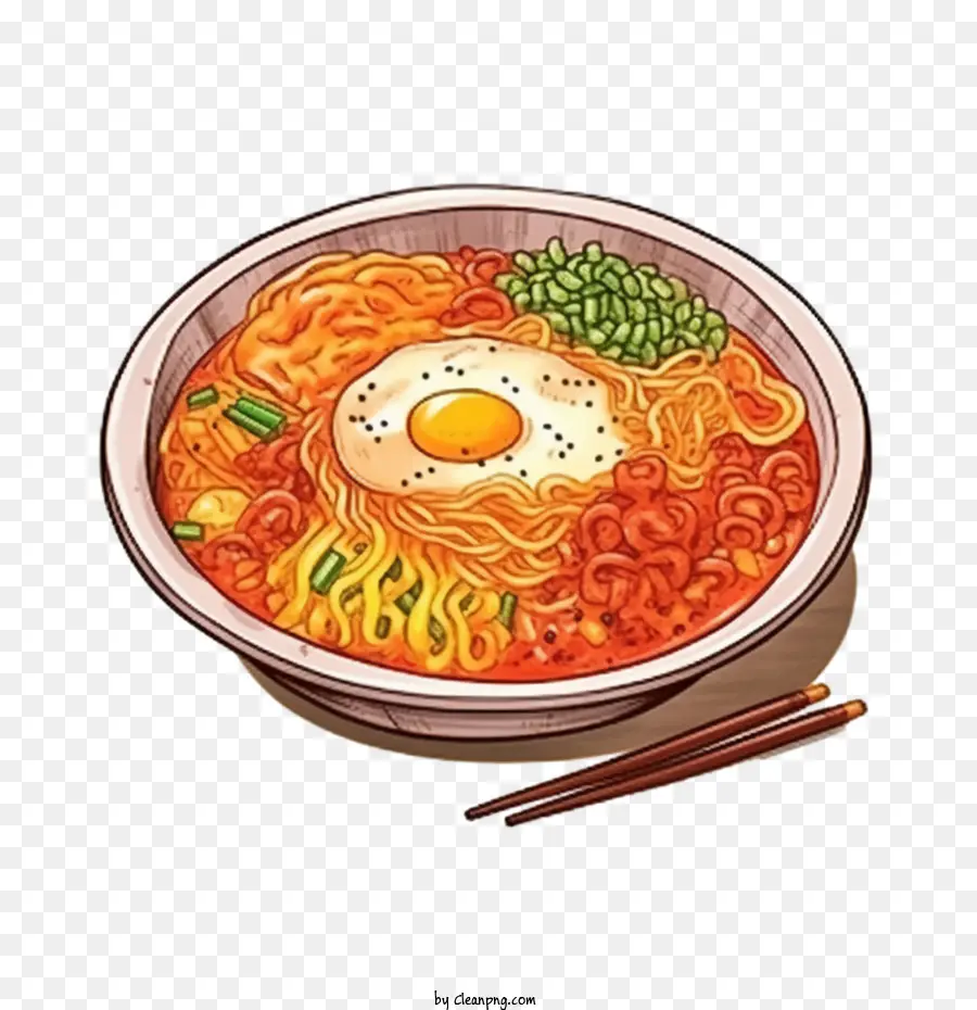 Makanan Korea，Semangkuk Ramen PNG