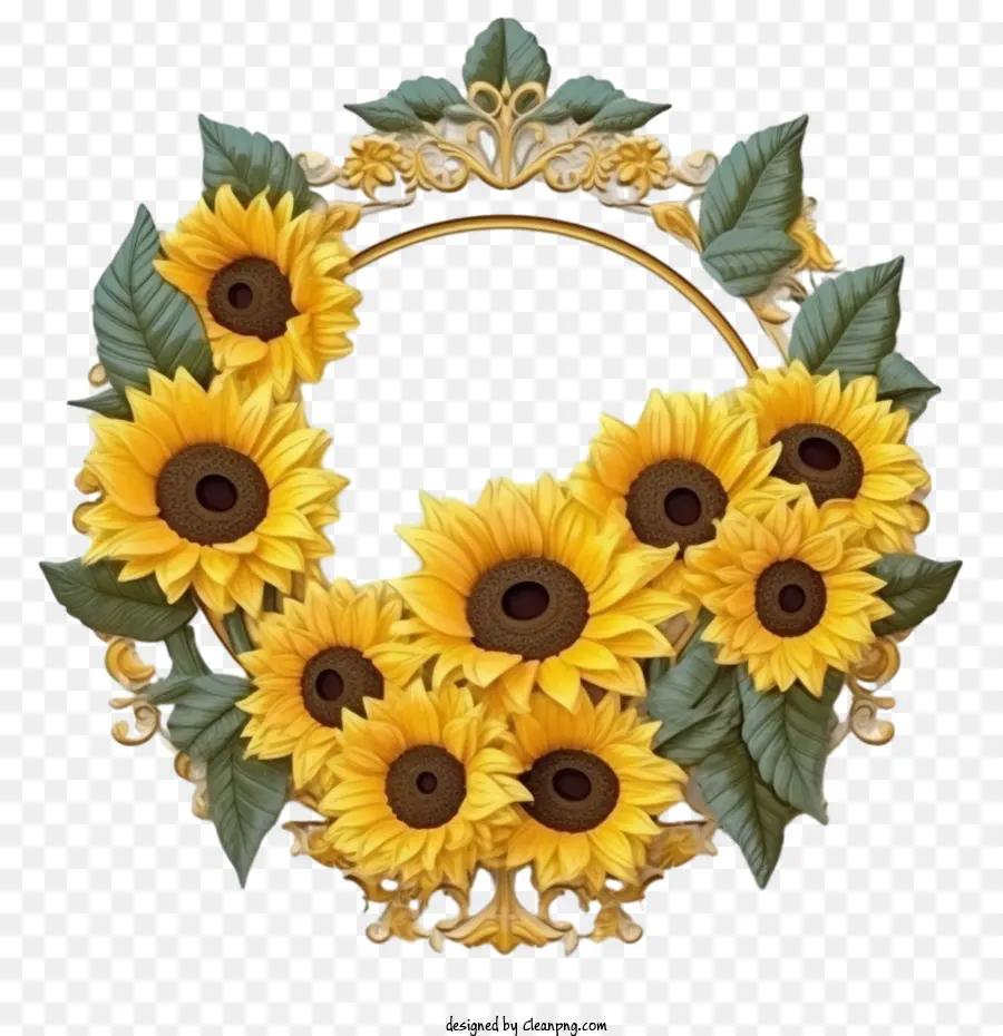 Bunga Matahari Frame，Bunga Matahari PNG