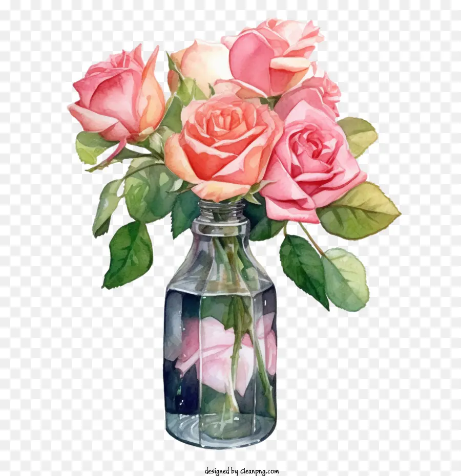 Pink Rose，Botol PNG