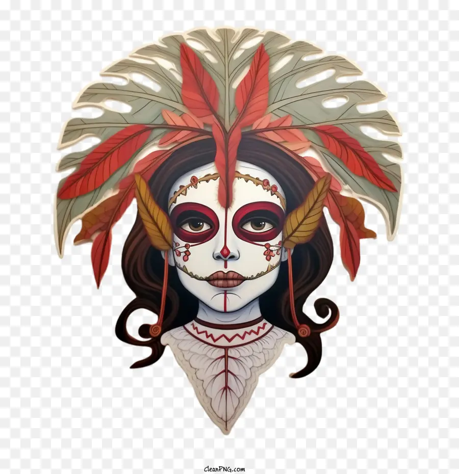 Skelita Calaveras，Tengkorak Gula Berwarna Warni PNG