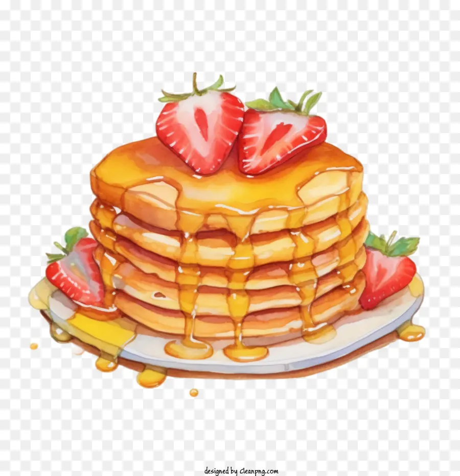 Pancake Strawberry，Pancake PNG