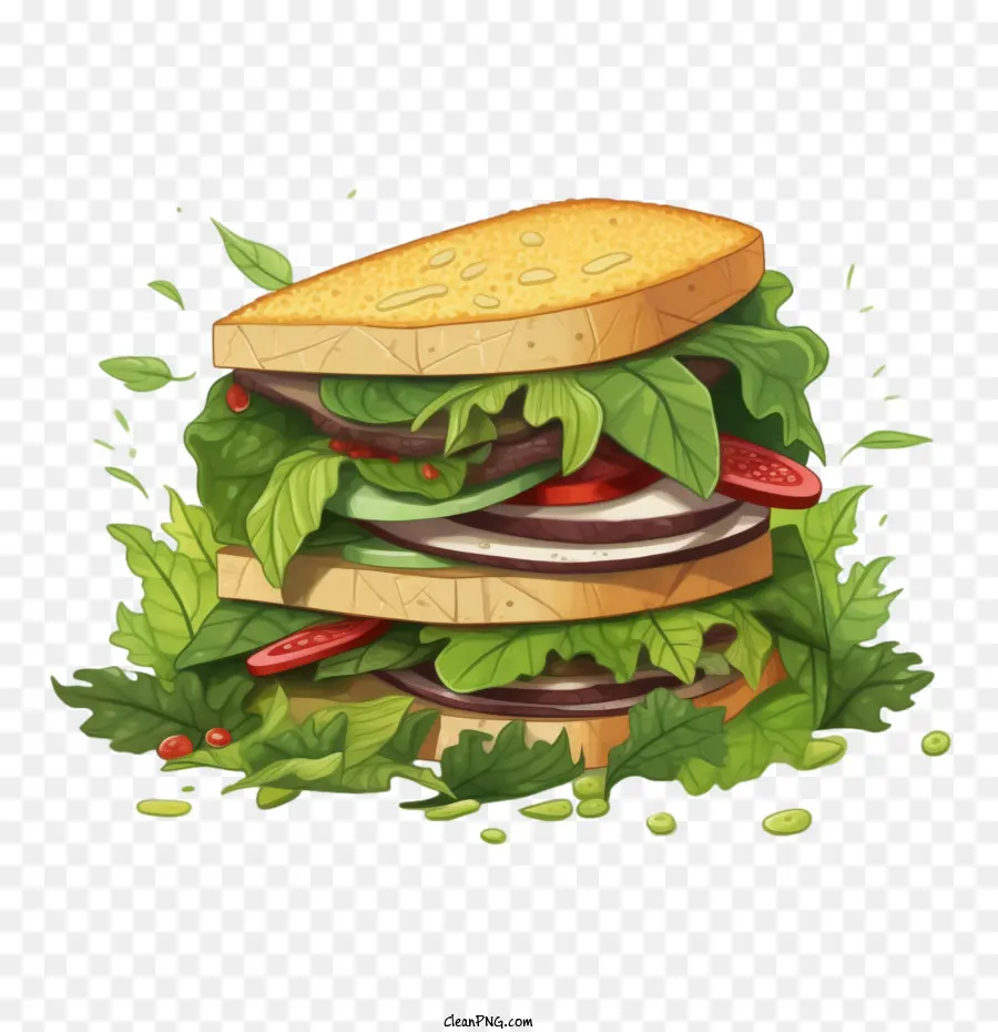 Sandwich，Salad PNG
