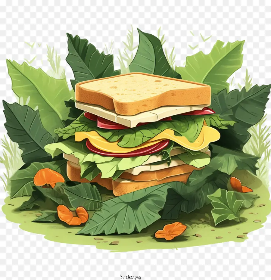 Sandwich，Salad PNG
