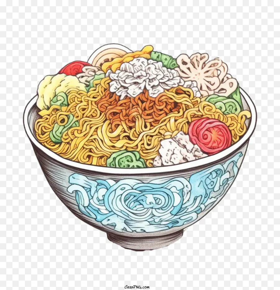 Mie Doodle，Ramen PNG