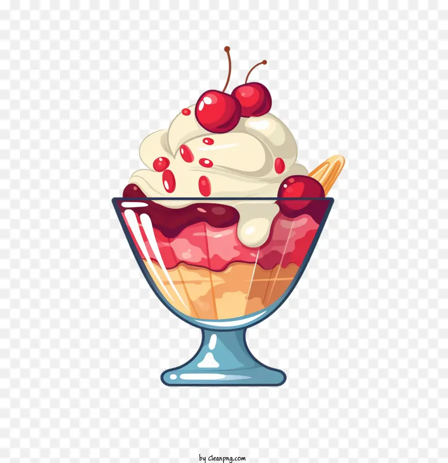 Sundae，Es Krim Sundae PNG