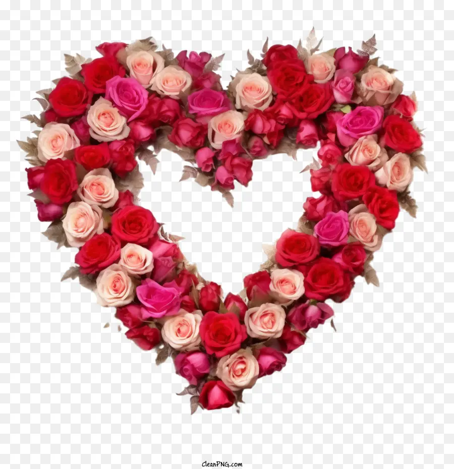 Pink Rose，Rose Jantung PNG