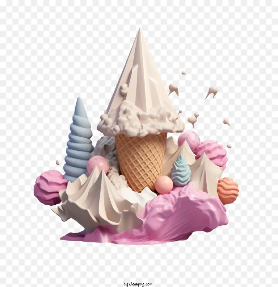 Gunung Es Krim，Kerucut PNG