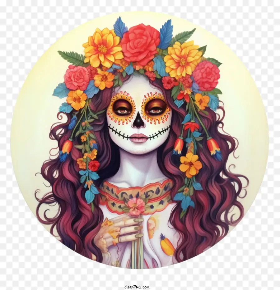 Skelita Calaveras，Gula Tengkorak PNG