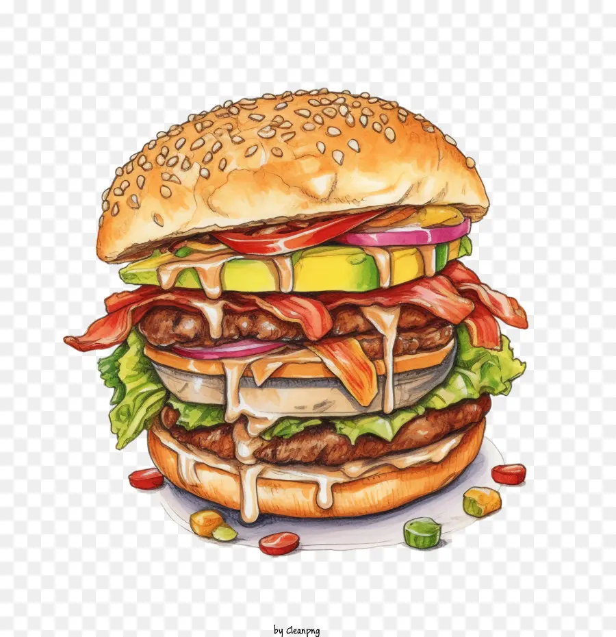 Hamburger，Burgernya PNG