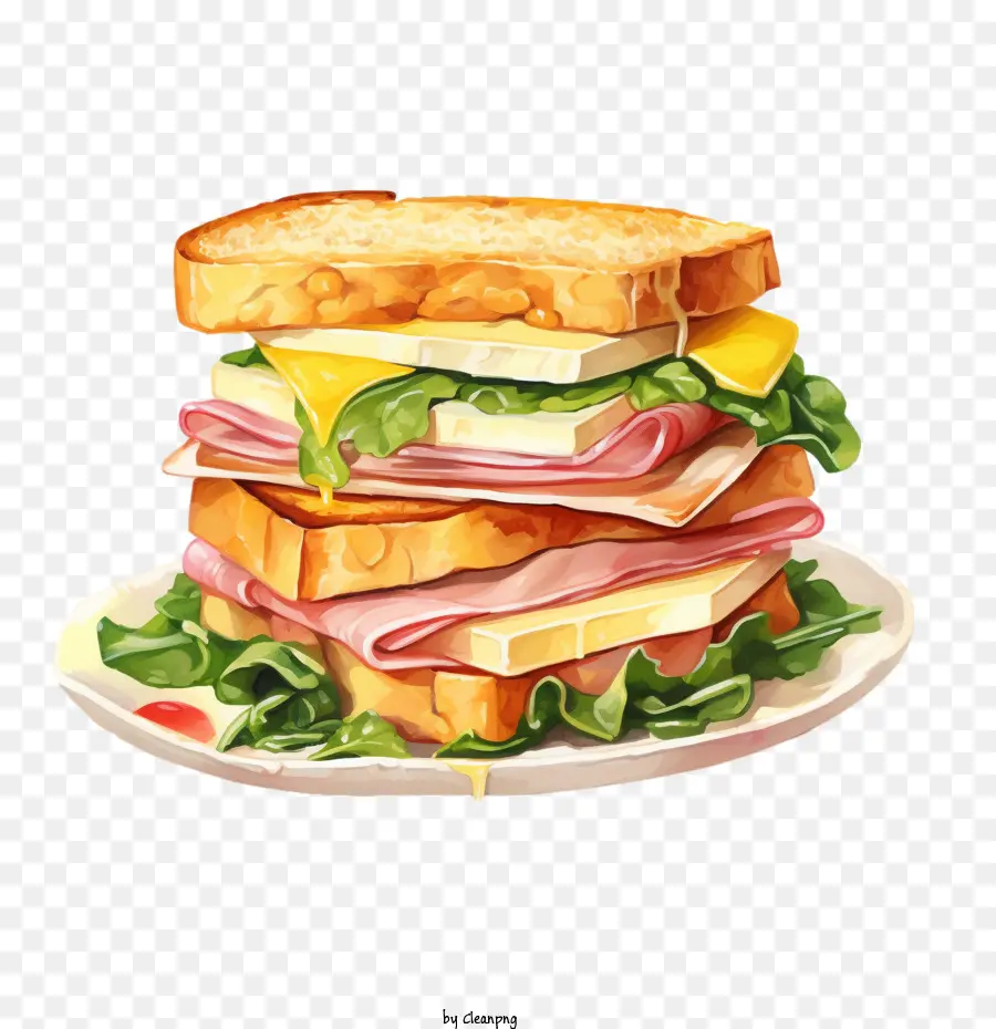 Sandwich，Ham Dan Keju PNG