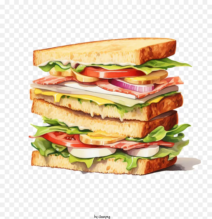 Sandwich，Selada PNG