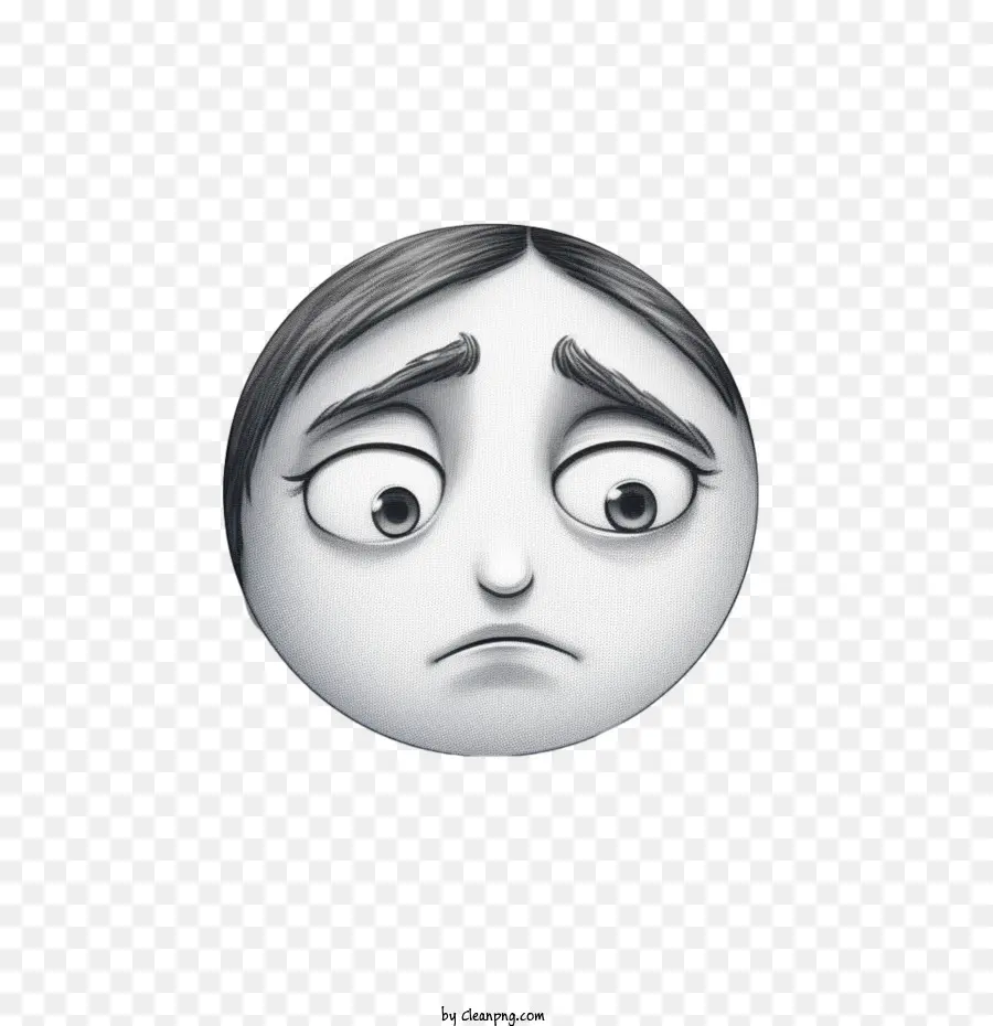 Sedih Emoji，Wajah Sedih PNG