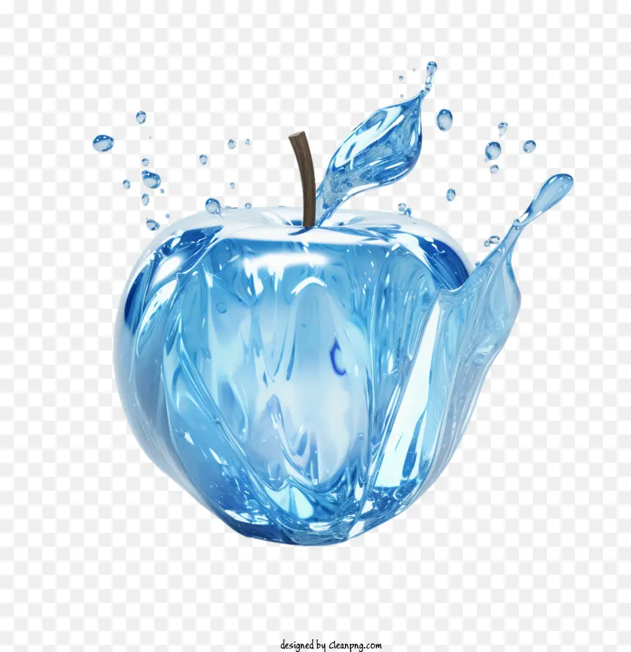Percikan Air，Apple 3d PNG