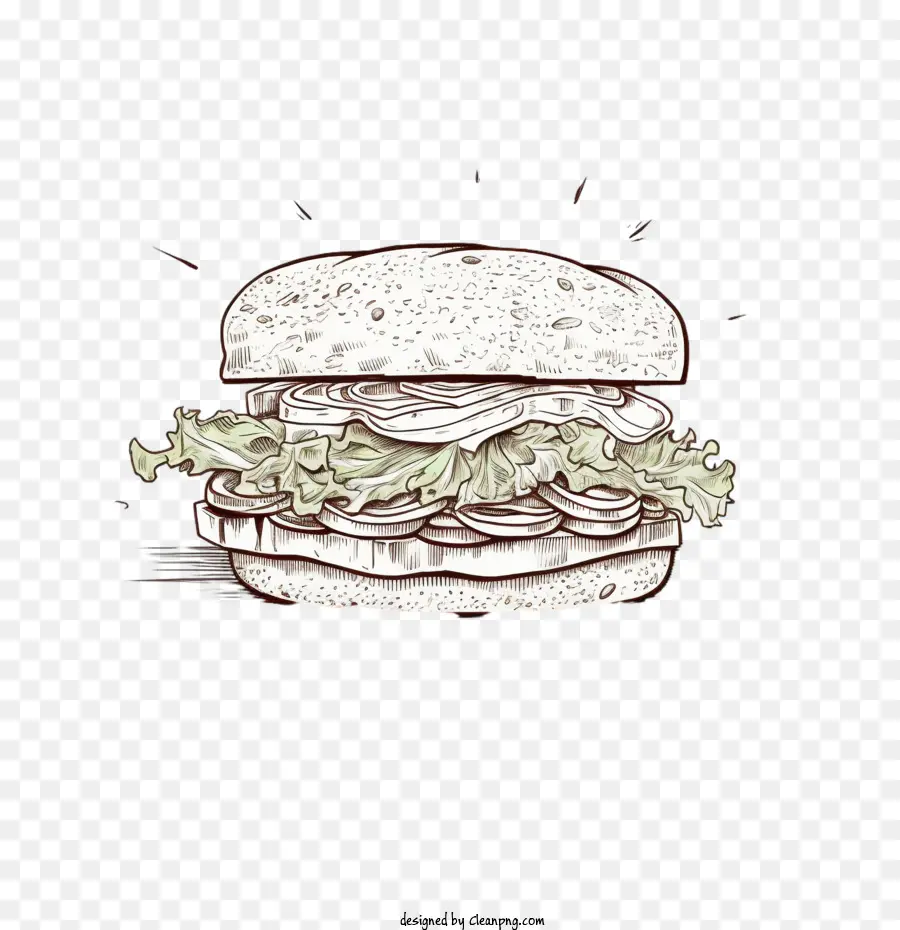 Sketsa Sandwich，Sandwich PNG