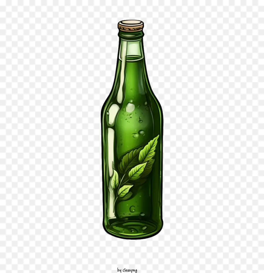 Botol Bir，Hijau PNG