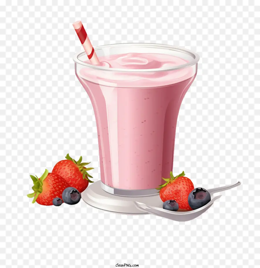 Minuman Kocok Susu，Milkshake Stroberi PNG