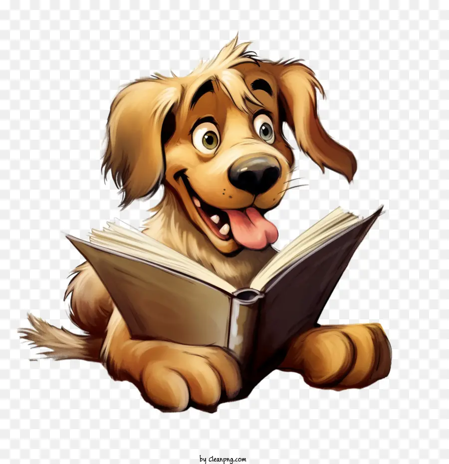 Buku Bacaan Anjing，Pecinta Buku Di Malam Hari PNG
