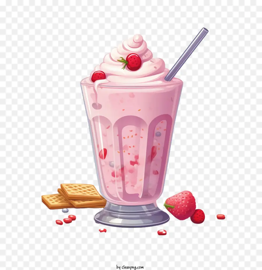 Minuman Kocok Susu，Makanan Penutup Ceri PNG