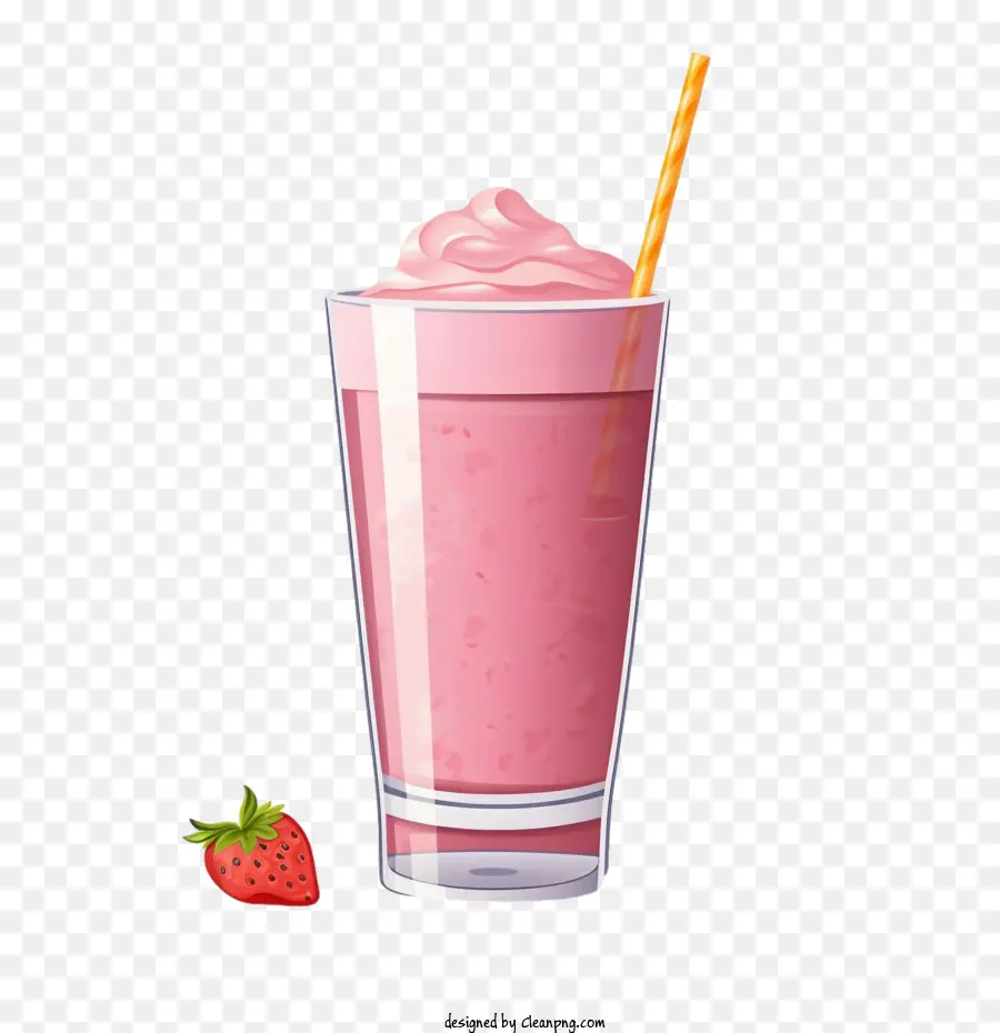 Minuman Kocok Susu，Milkshake Stroberi PNG