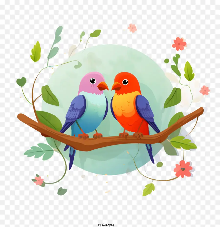 Burung Cinta，Lovebird Yang Lucu PNG