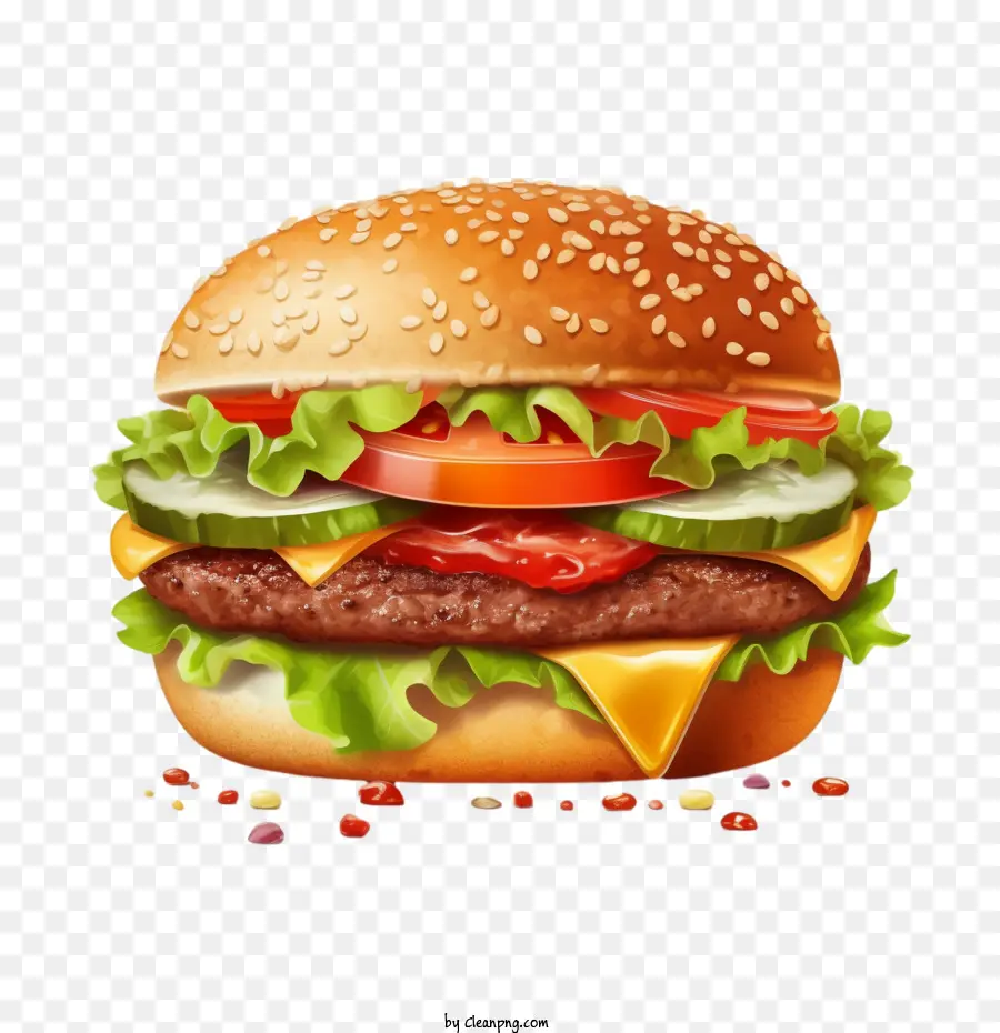 Hamburger，Burgernya PNG