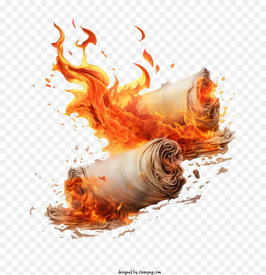 Membakar Gulungan Robek，Api PNG