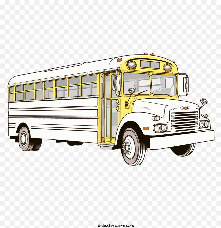 Bus Sekolah，Bus Sekolah Kuning PNG