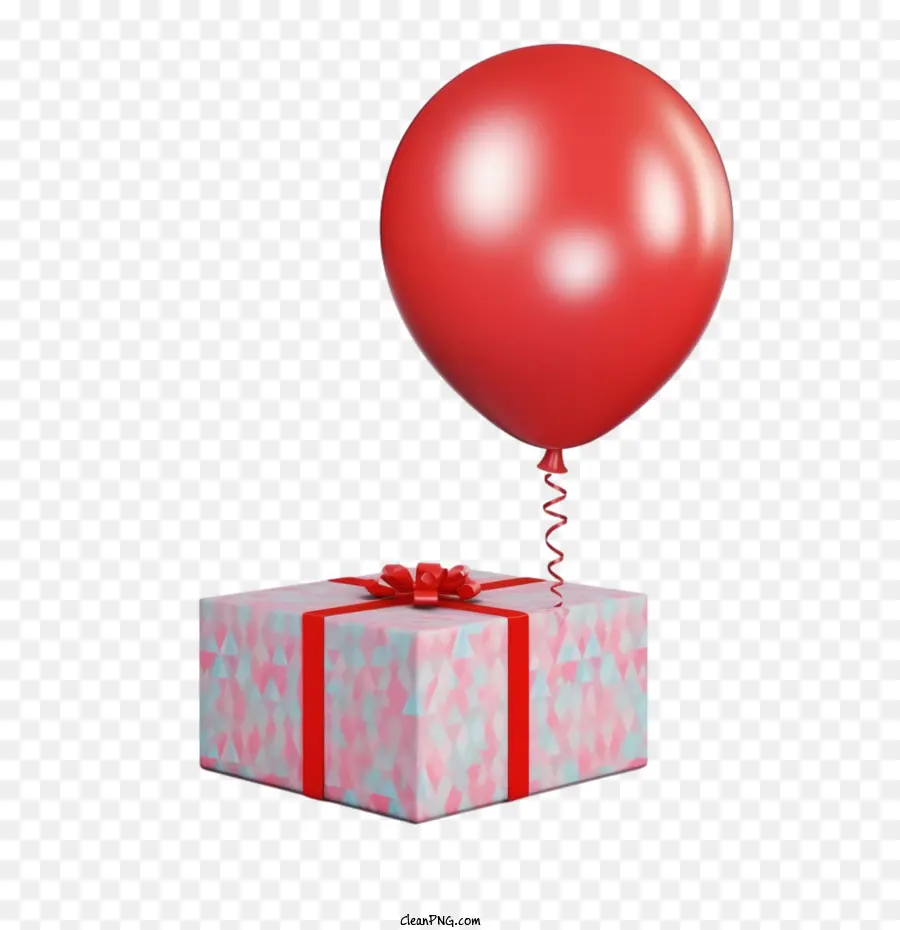 Balon Merah，Merah Kotak Hadiah PNG