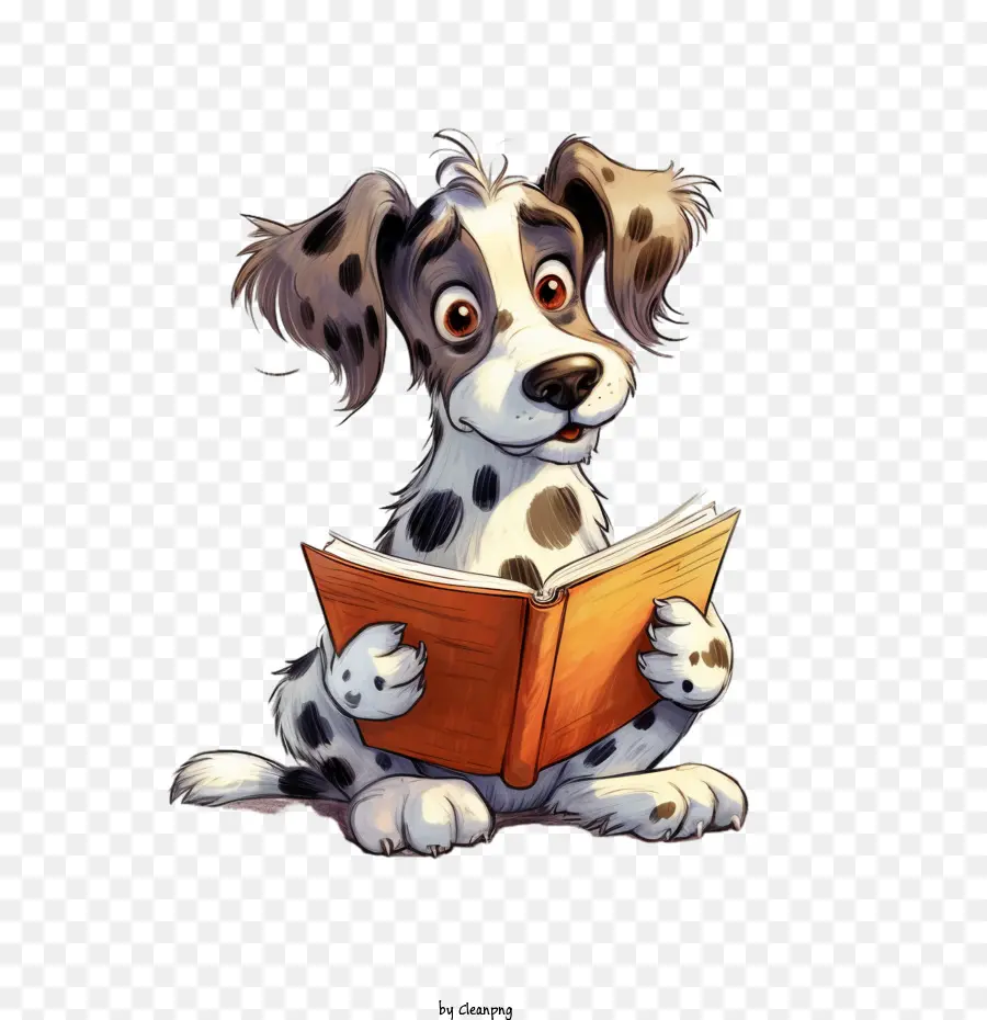 Buku Membaca Anjing，Pecinta Buku Di Malam Hari PNG
